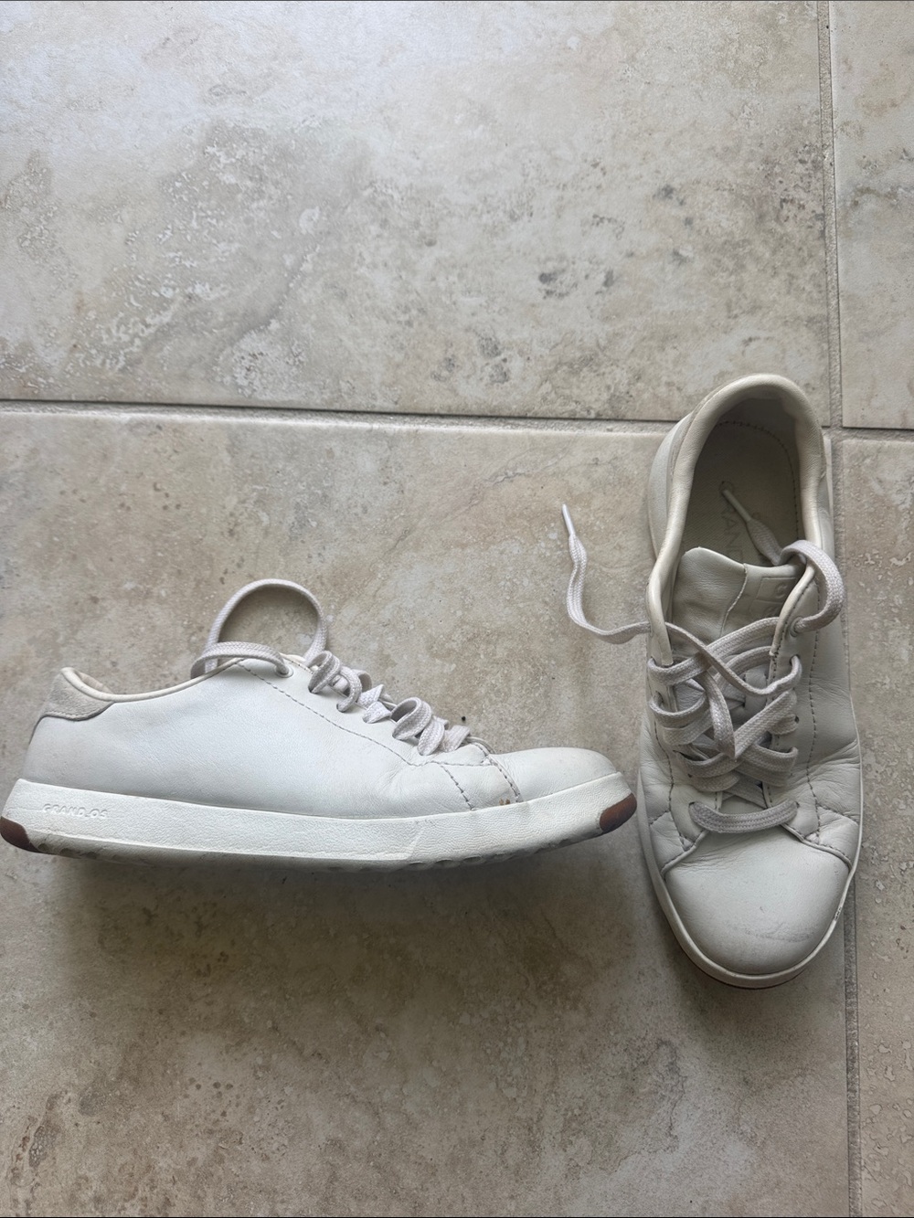 Cole Haan - Minimalist White Leather Sneakers